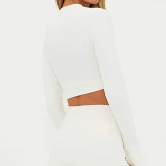 Beach Riot Francine Waffle Top, Snow Cloud - Picture 2 of 4